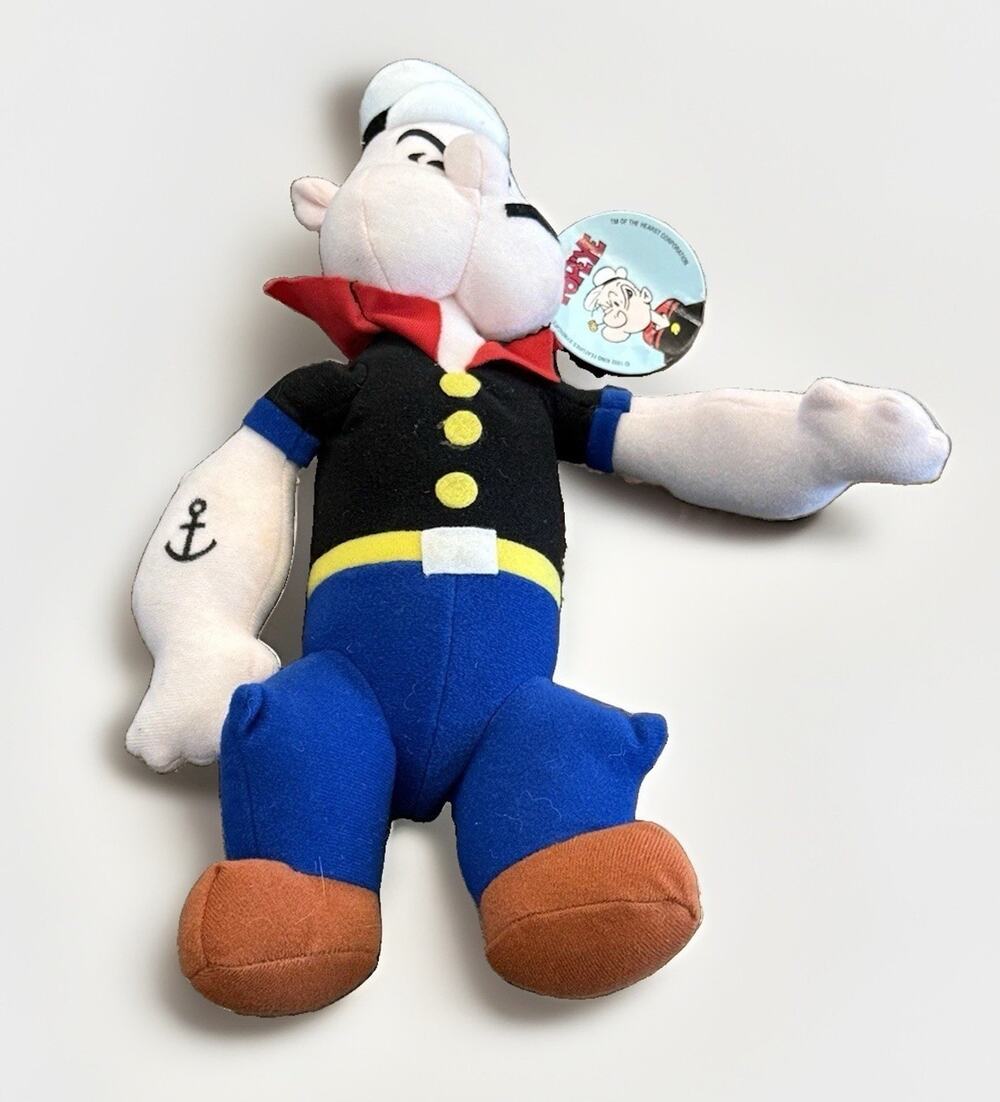 Vintage 1992 Popeye the Sailor Man Plush 13" Play By Play Stuffed Toy NWT New